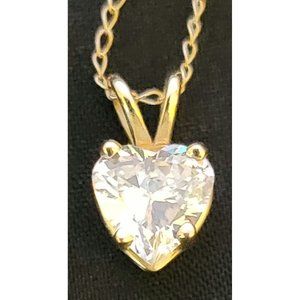Vintage Raised Heart Necklace